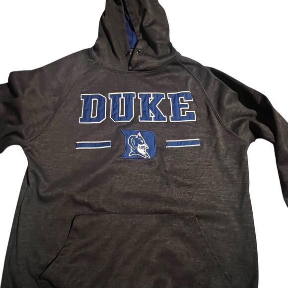 Men's Colosseum Duke Blue Devils Hoodie Sweatshirt Gray Heather Graphite Medium - Picture 2 of 10